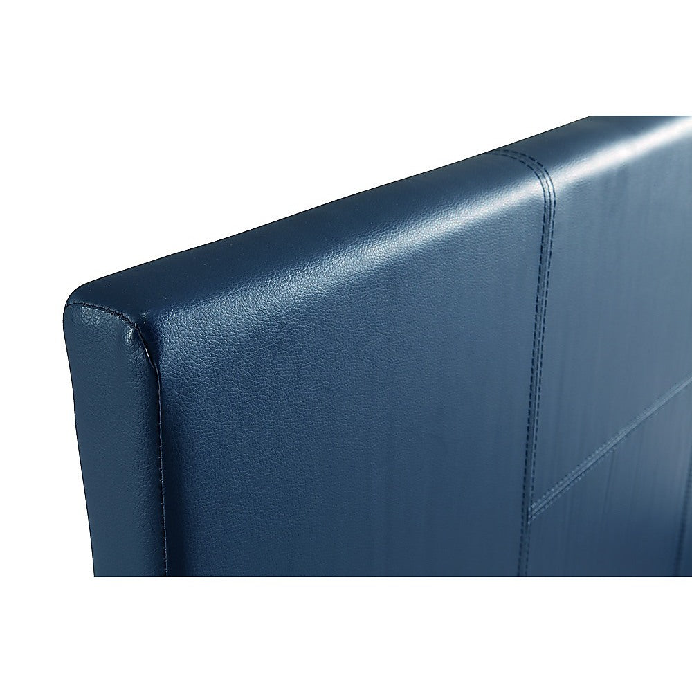Out of Stock! Single Size Bed Frame PU Leather - Blue