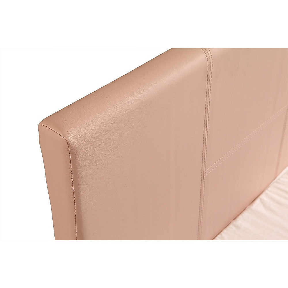 Out of Stock! Single Size Bed Frame PU Leather - Pink