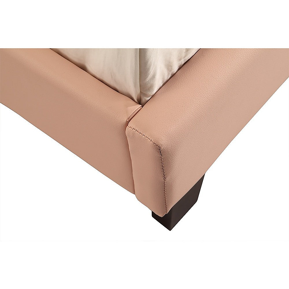 Out of Stock! Single Size Bed Frame PU Leather - Pink