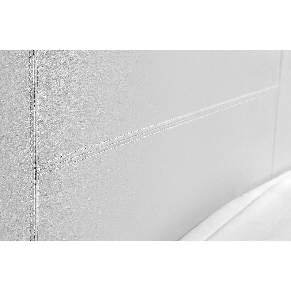 Out of Stock! Double Size Bed Frame PU Leather - White