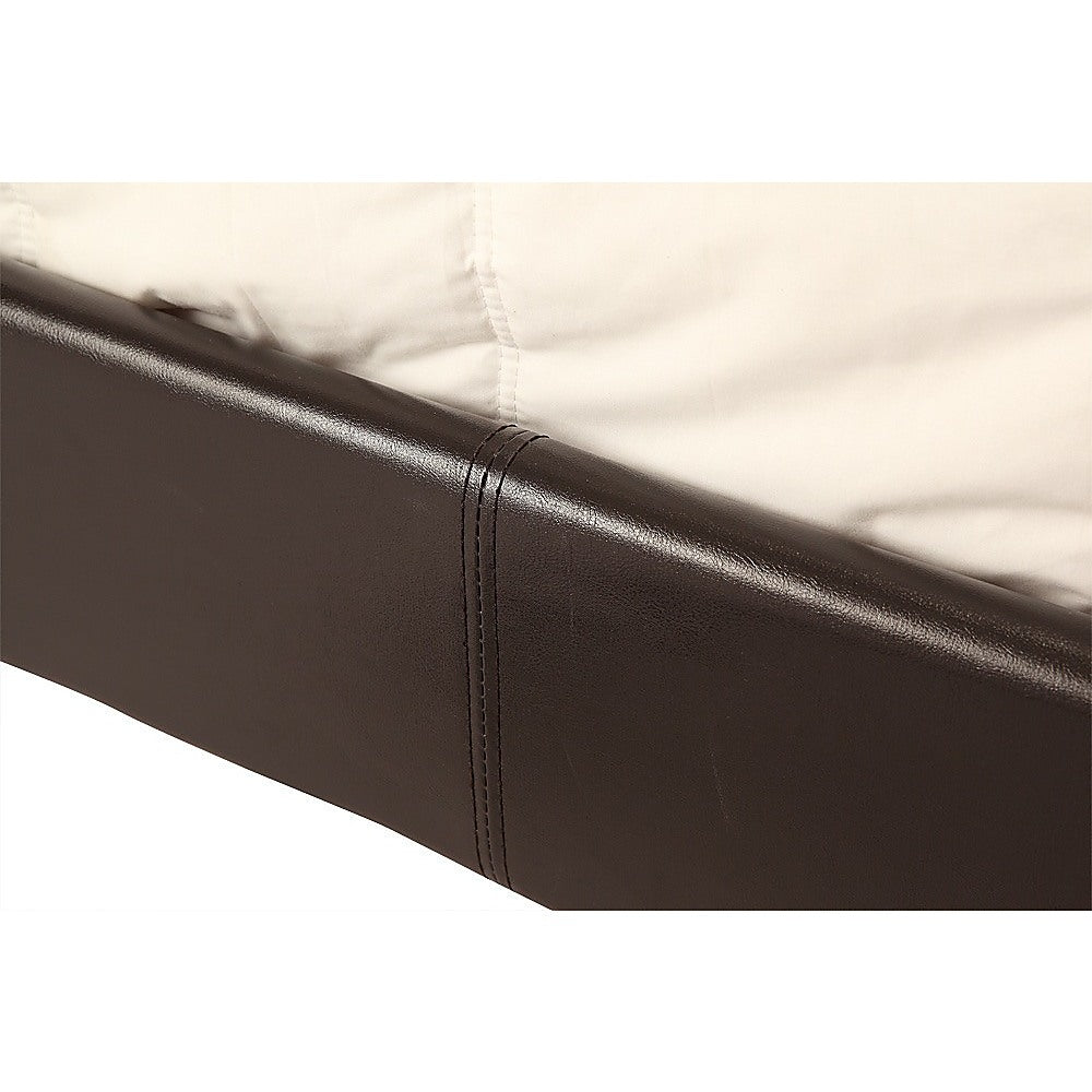 Out of Stock! Double Size Bed Frame PU Leather - Brown