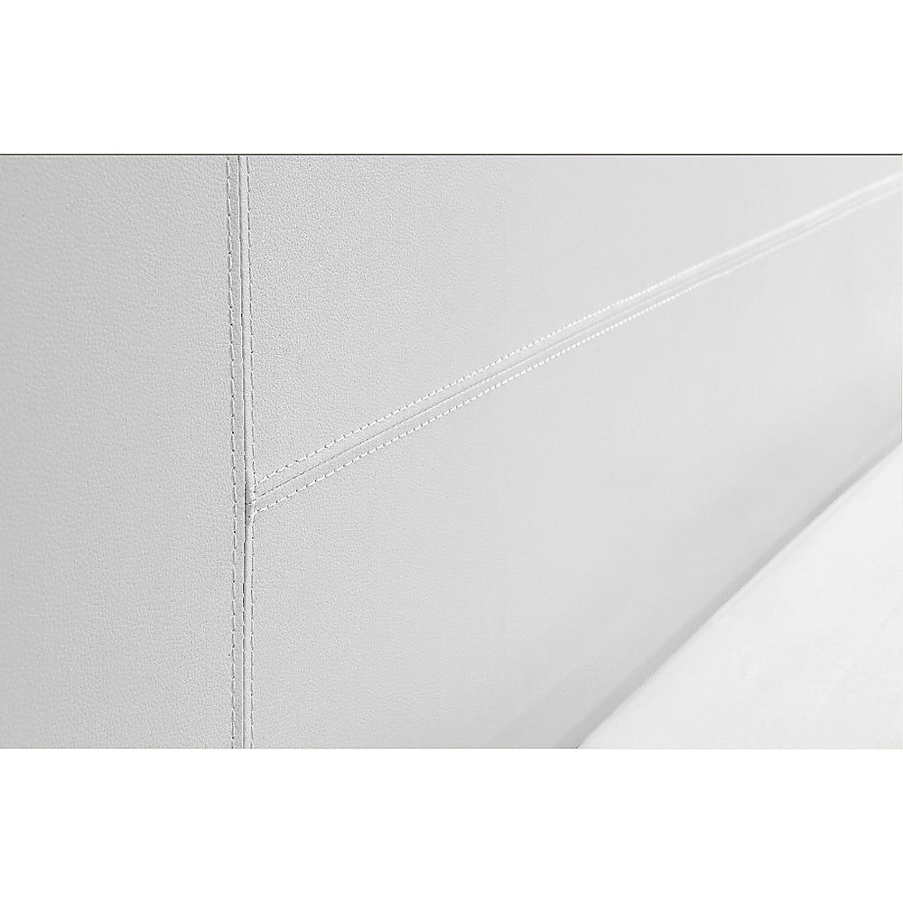 Out of Stock! King Bed Frame PU Leather - White