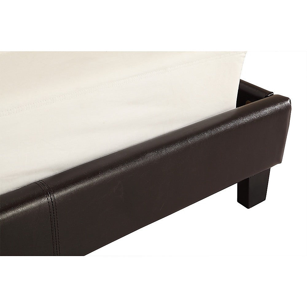 Out of Stock! King Bed Frame PU Leather - Brown