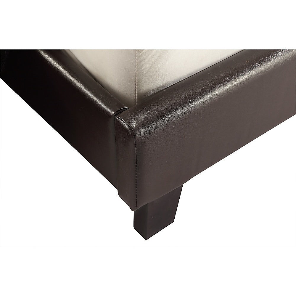 Out of Stock! King Bed Frame PU Leather - Brown