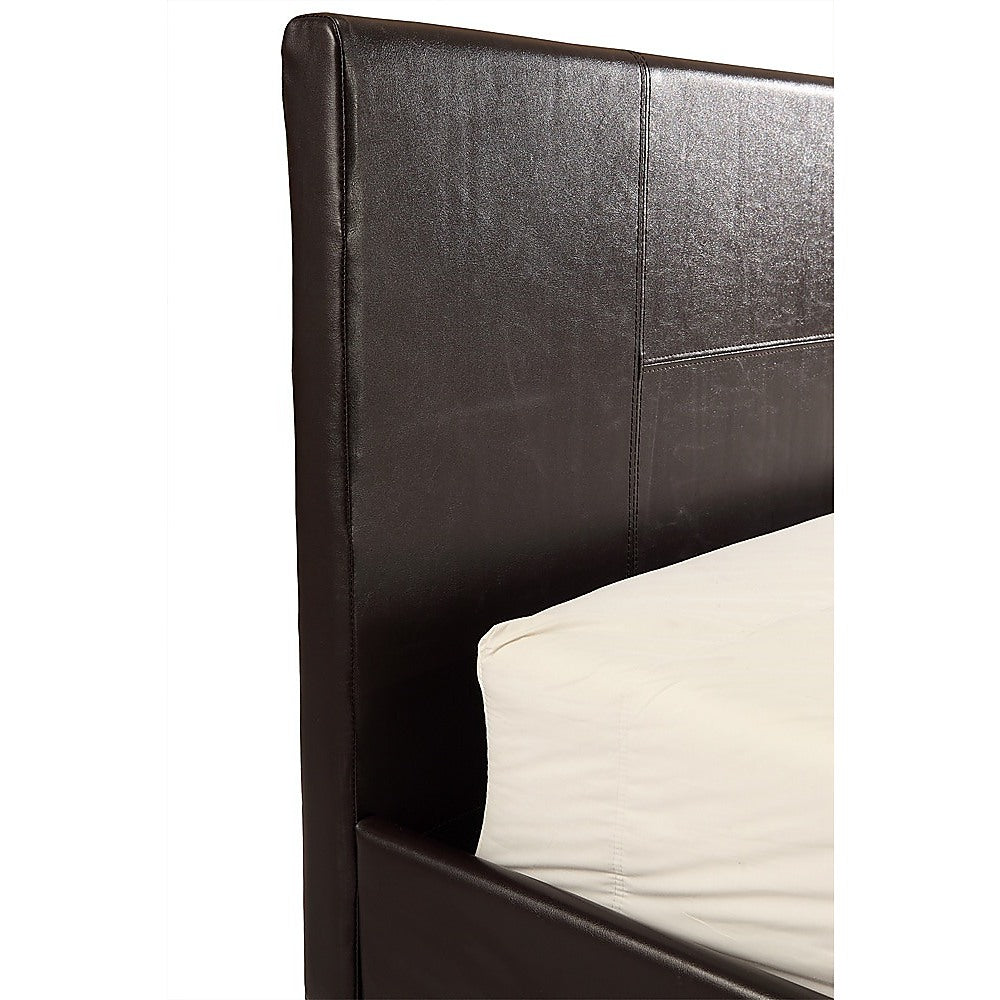 Out of Stock! King Bed Frame PU Leather - Brown