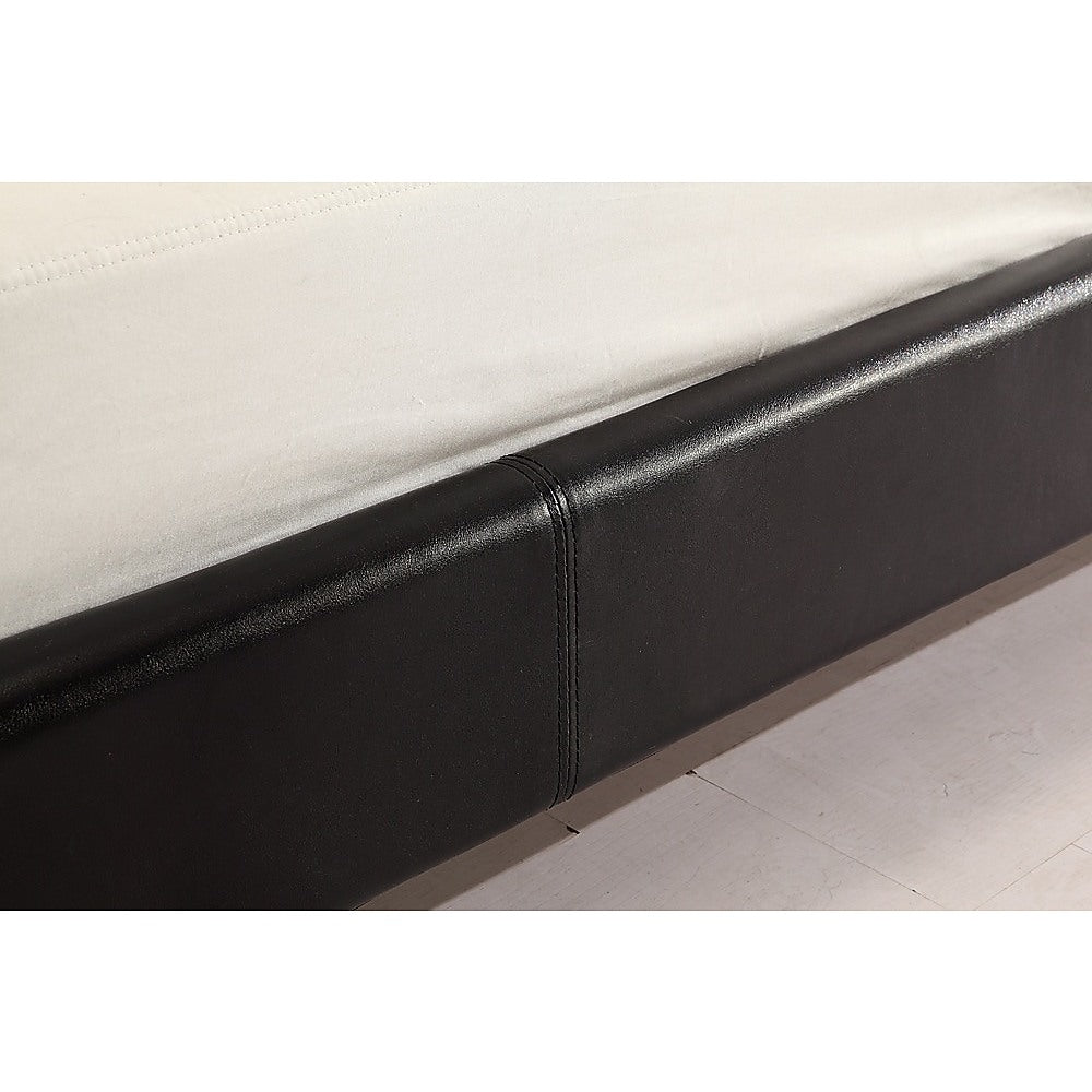 Out of Stock! King Bed Frame PU Leather - Black
