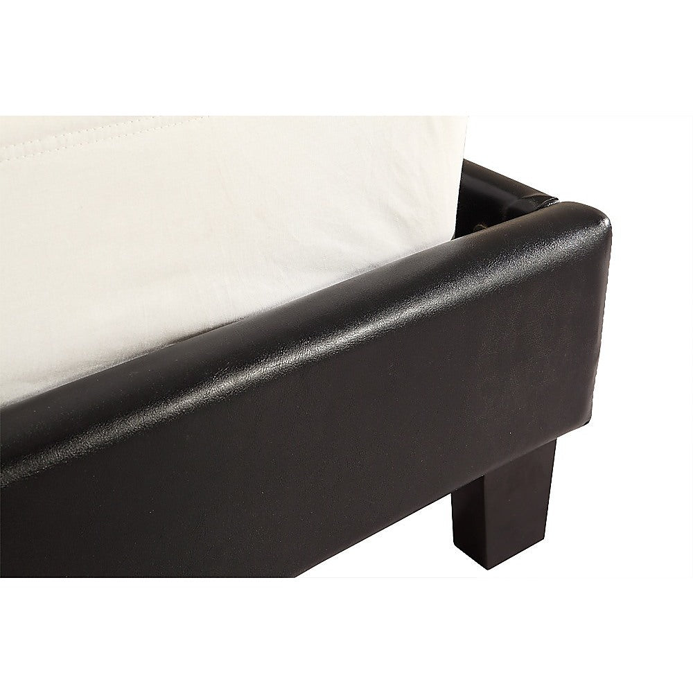 Out of Stock! King Bed Frame PU Leather - Black