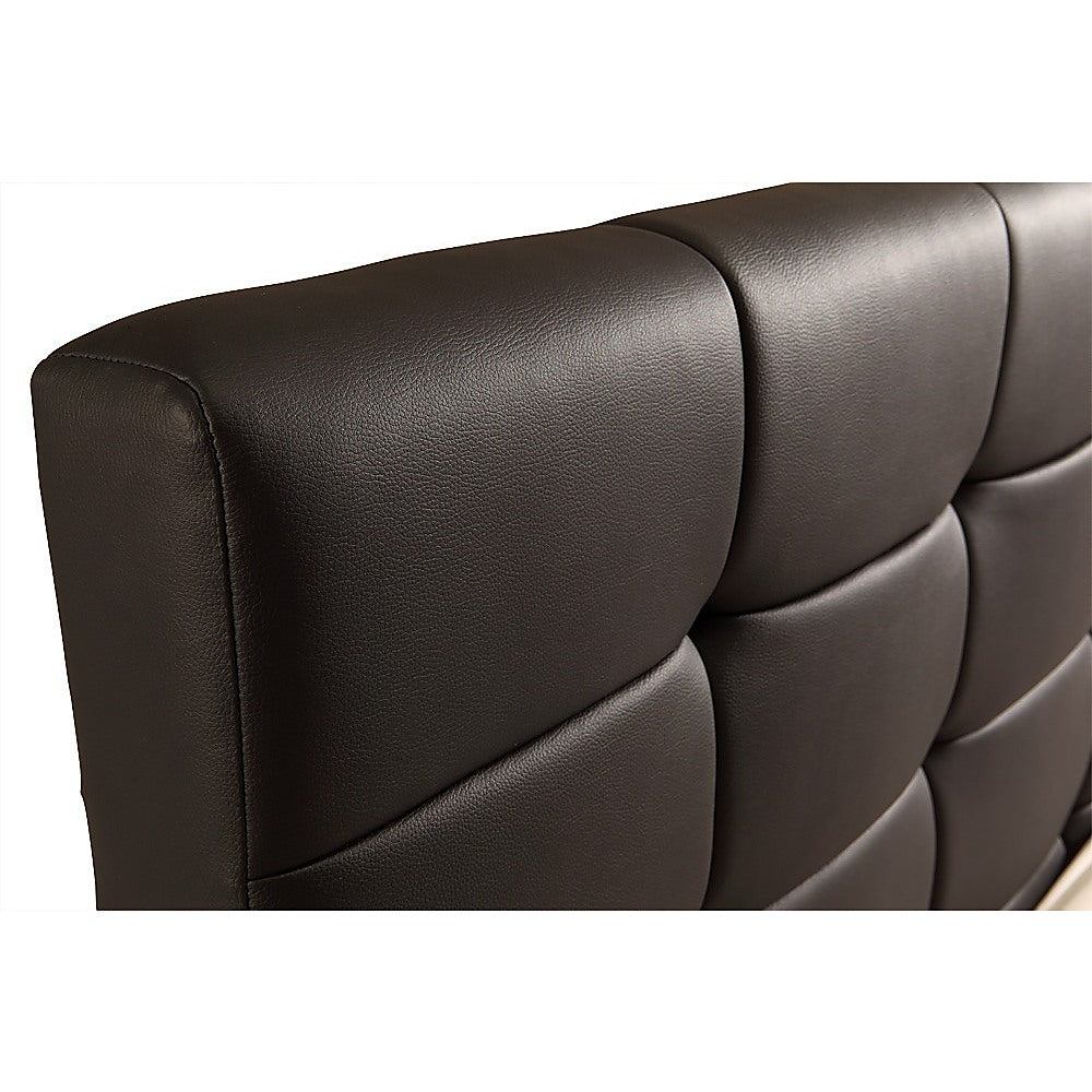 Out of Stock! Double Size Bed Frame With Tufted Headboard - Black