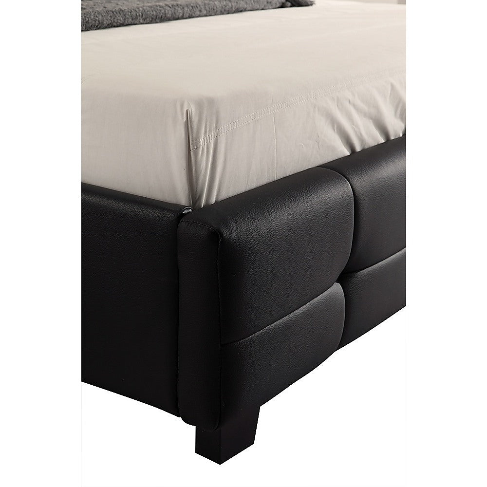 Out of Stock! Queen PU Leather Deluxe Bed Frame Black