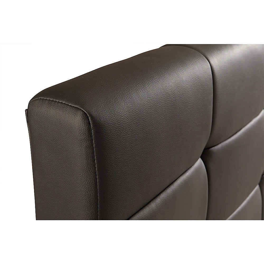 Out of Stock! King Bed Frame Deluxe PU Leather - Black