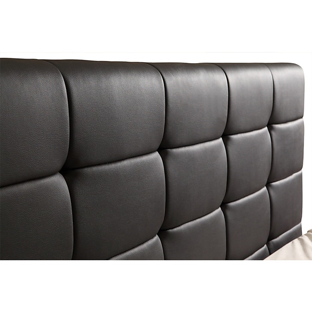 Out of Stock! King Bed Frame Deluxe PU Leather - Black