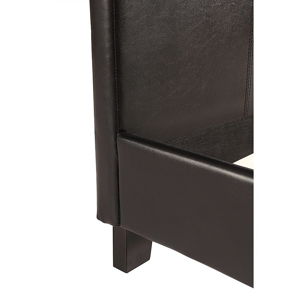 Out of Stock! Queen PU Leather Bed Frame Black