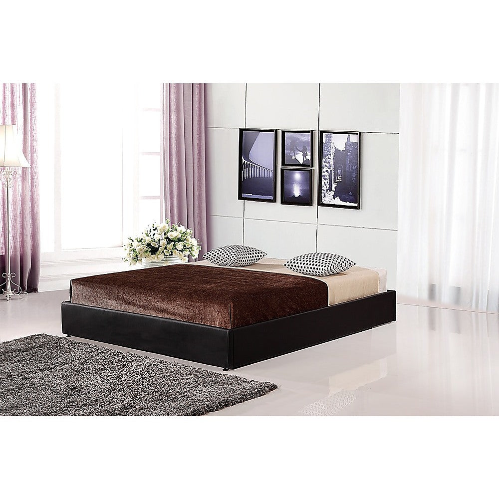 Out of Stock! Double Size Bed Ensemble Frame PU Leather