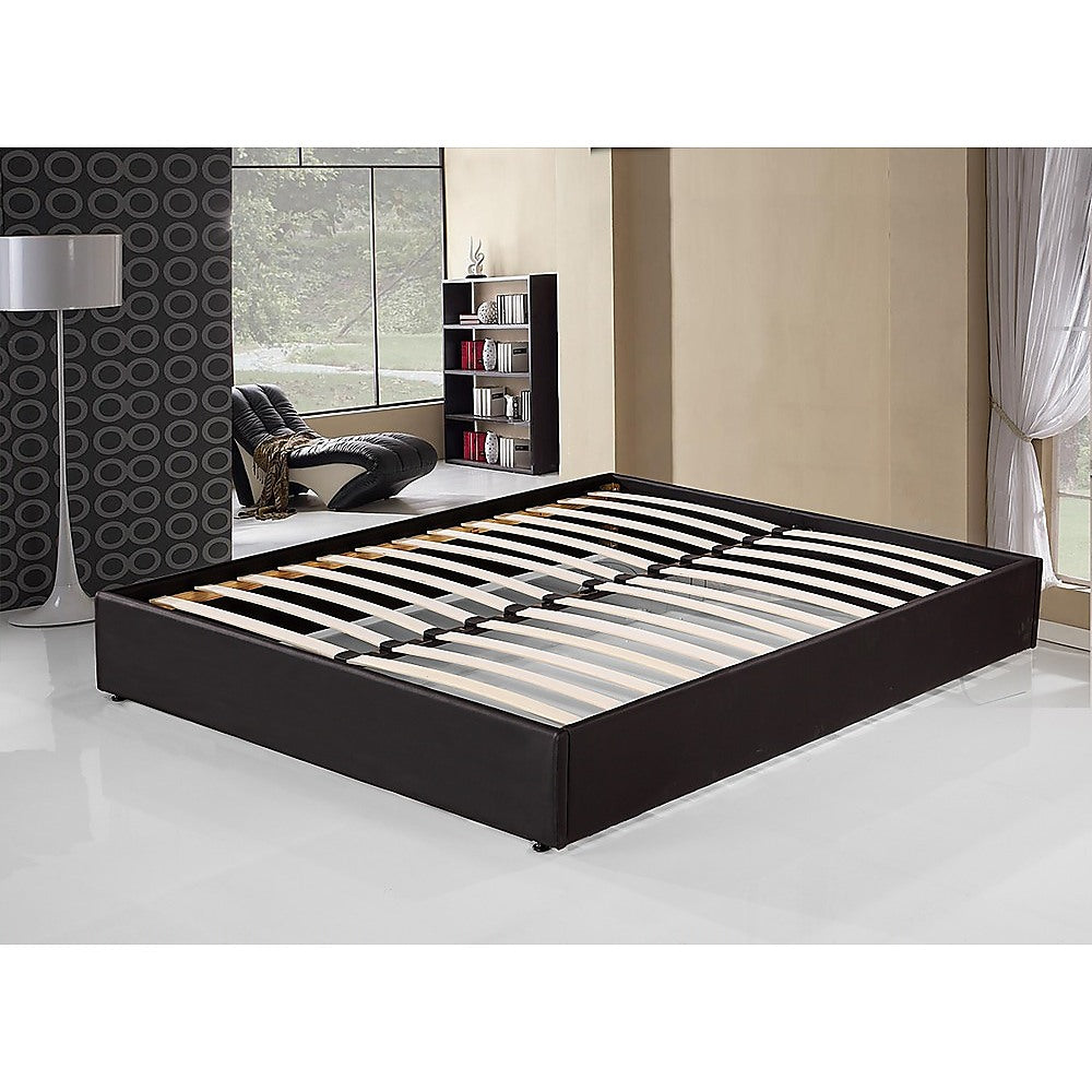 Out of Stock! Double Size Bed Ensemble Frame PU Leather