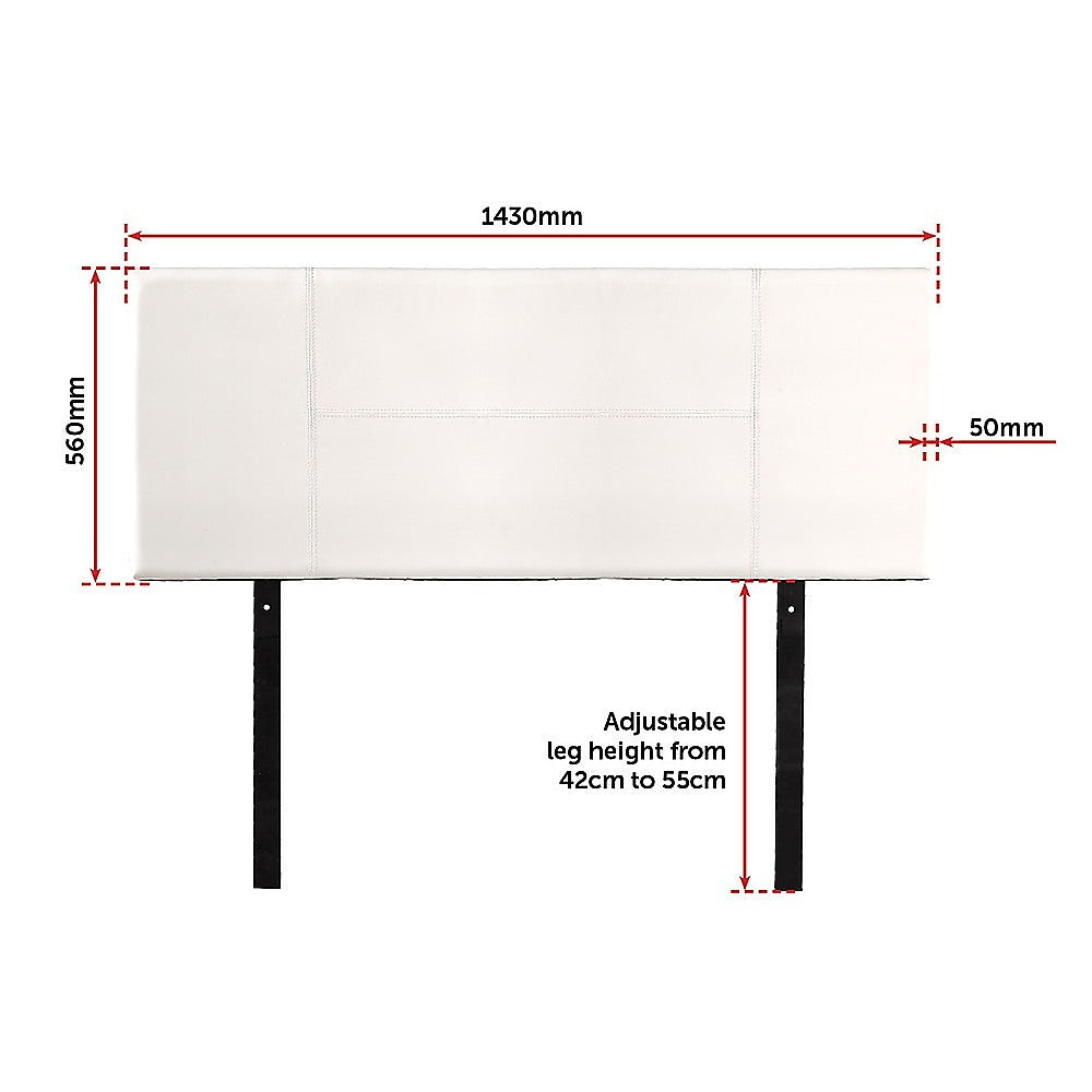 Out of stock! Double Bed Headboard Bedhead - White