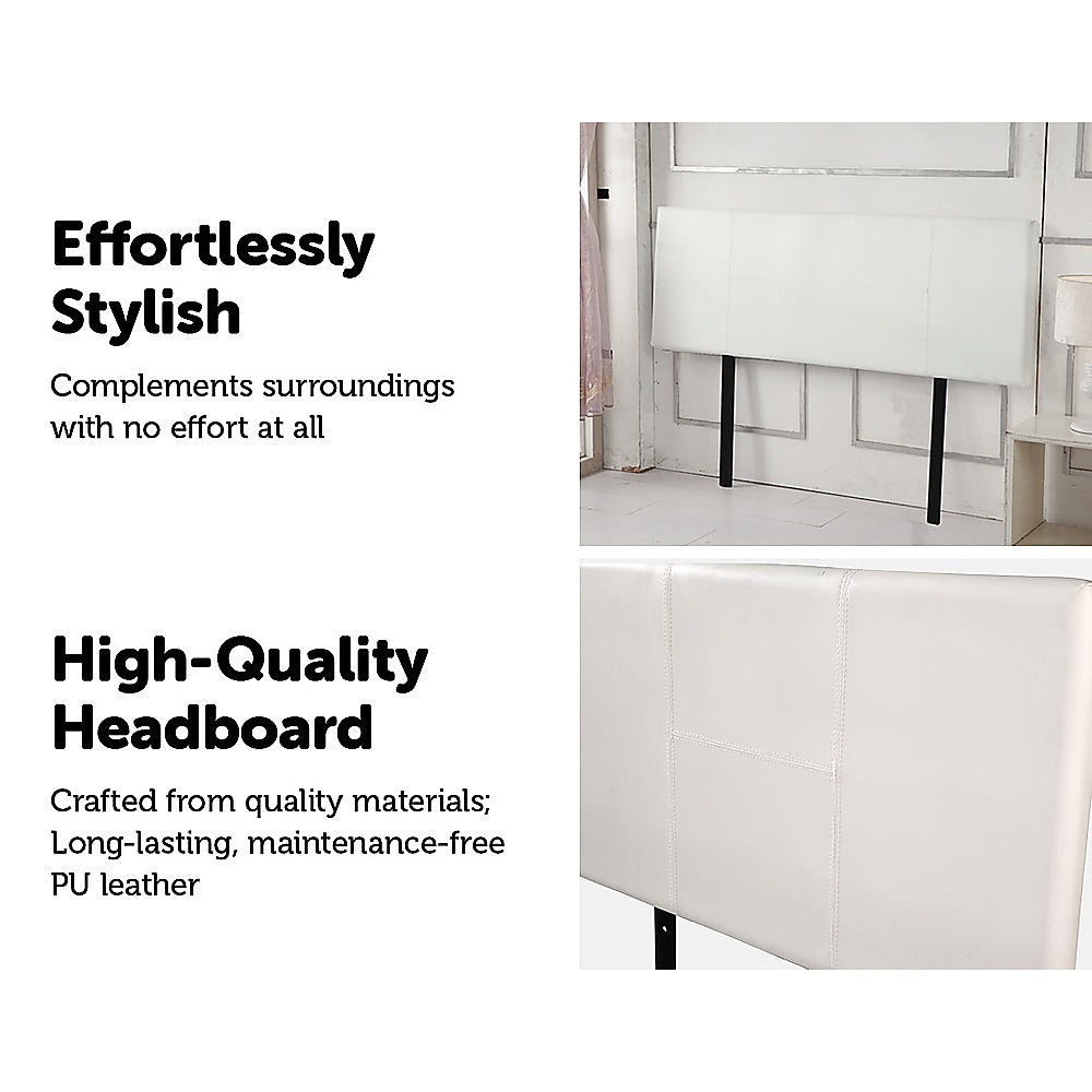 Out of Stock! PU Leather Queen Bed Headboard Bedhead - White