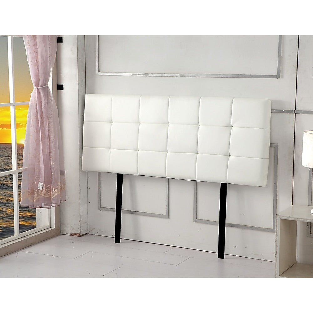 Out of Stock! Double Bed Deluxe Headboard Bedhead - White