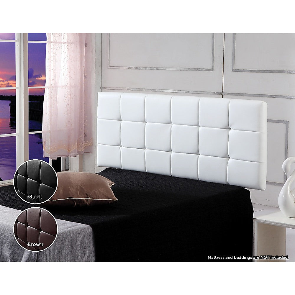 Out of Stock! Double Bed Deluxe Headboard Bedhead - White