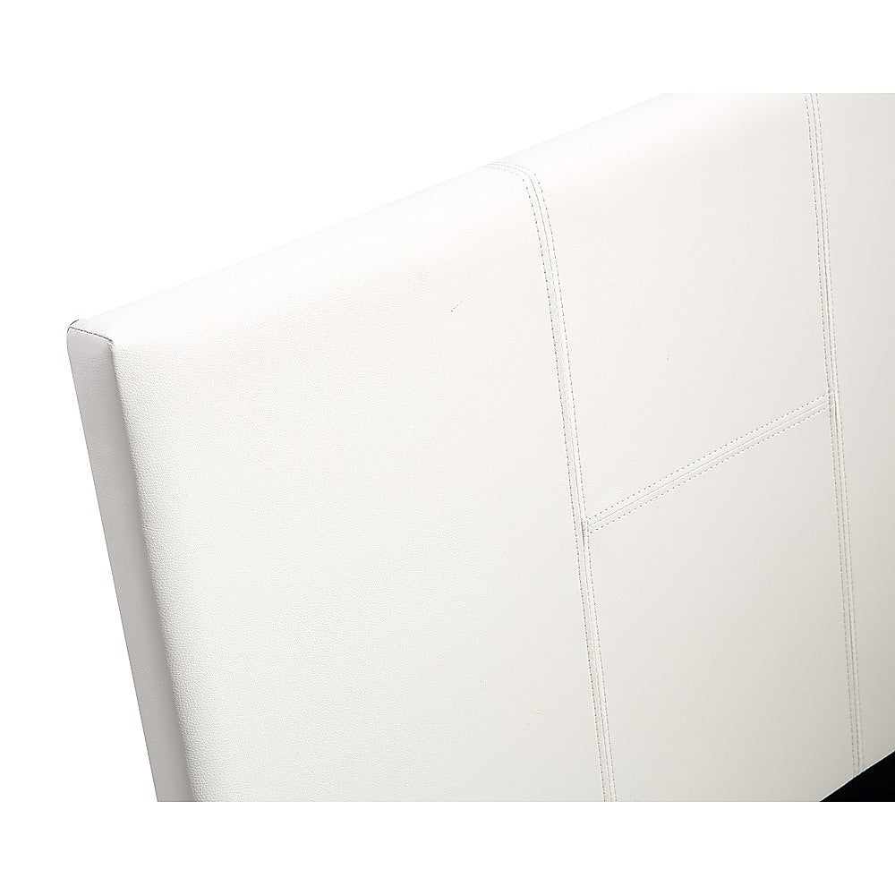 Out of Stock! Single Size Bed Frame PU Leather - White