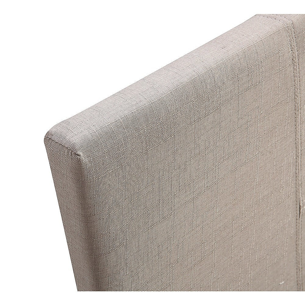 Out of Stock! King Bed Frame Linen Fabric Beige