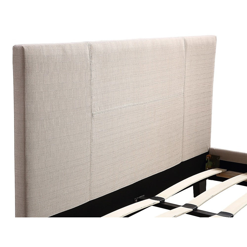 Out of Stock! Queen Size Bed Frame Linen Fabric - Beige