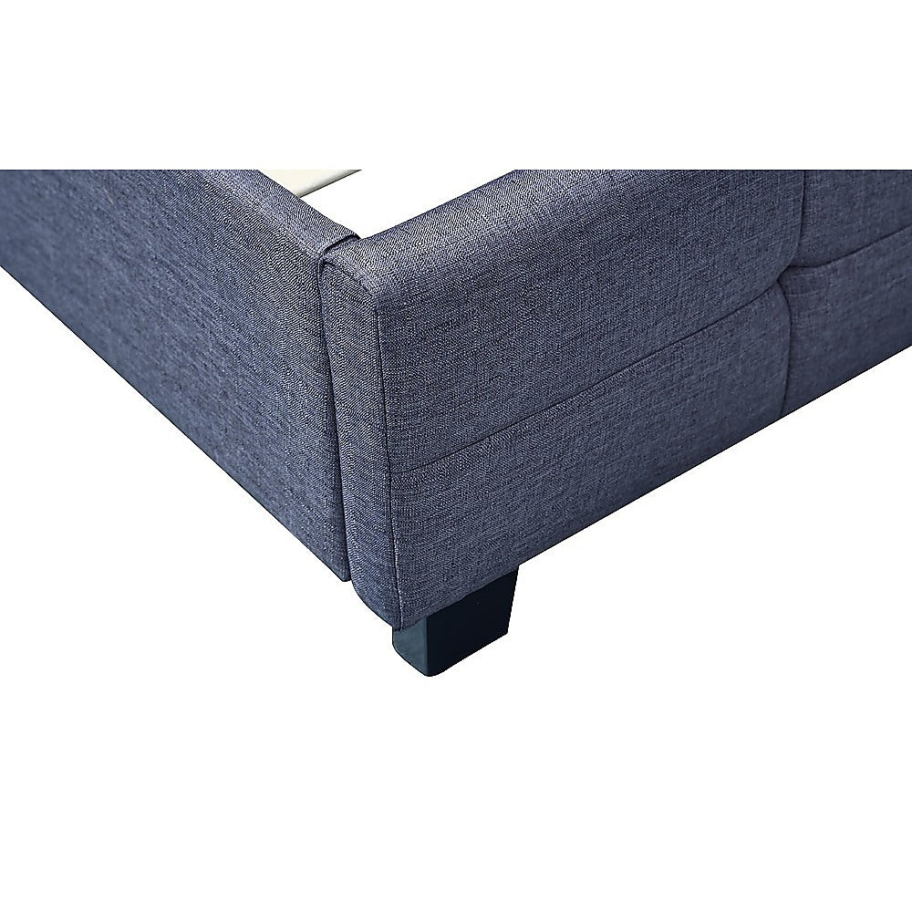 Out of Stock! King Size Deluxe Bed Frame Linen Fabric Grey