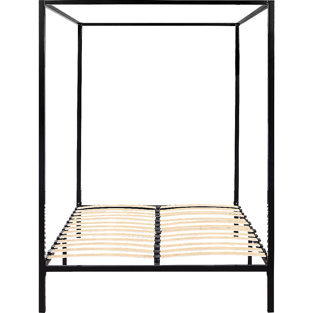 Double Size Bed Frame Four Poster - Black
