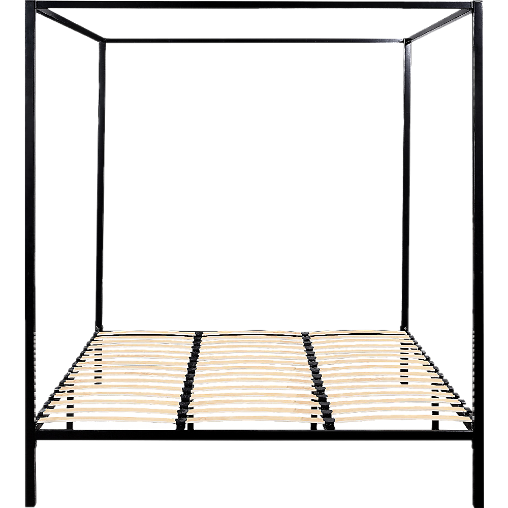King Bed Frame 4 Four Poster - Black