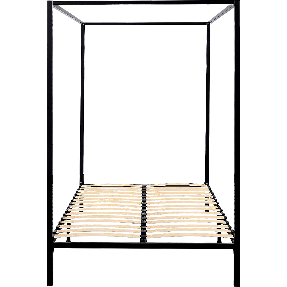 Queen Size Four Poster Bed Frame - Black