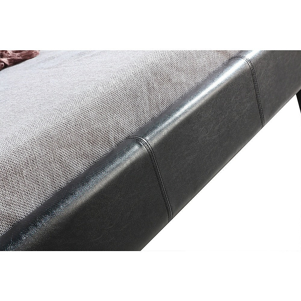 Out of Stock, Sorry! King Single PU Leather Bed Frame Black