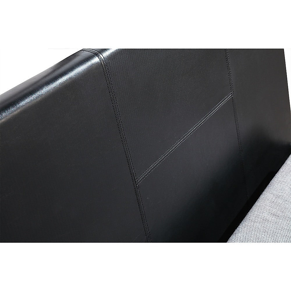 Out of Stock, Sorry! King Single PU Leather Bed Frame Black