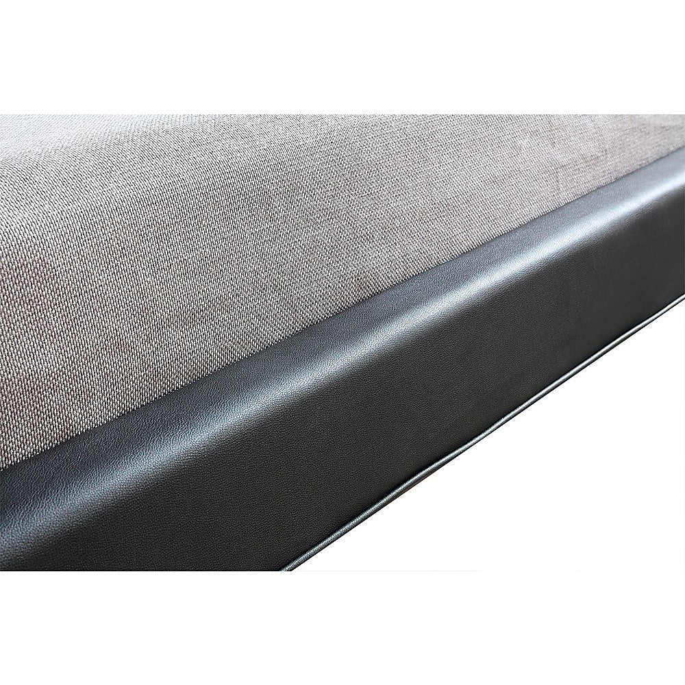 Out of Stock! Queen Sized Bed Frame With Tufted Headboard - Black