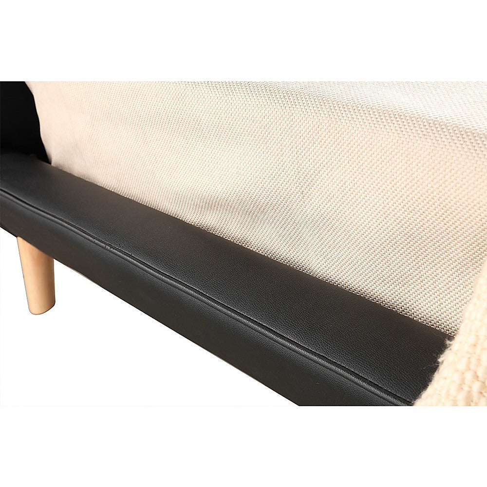 Out of Stock! King Size Bed Frame PU Leather Deluxe  Black