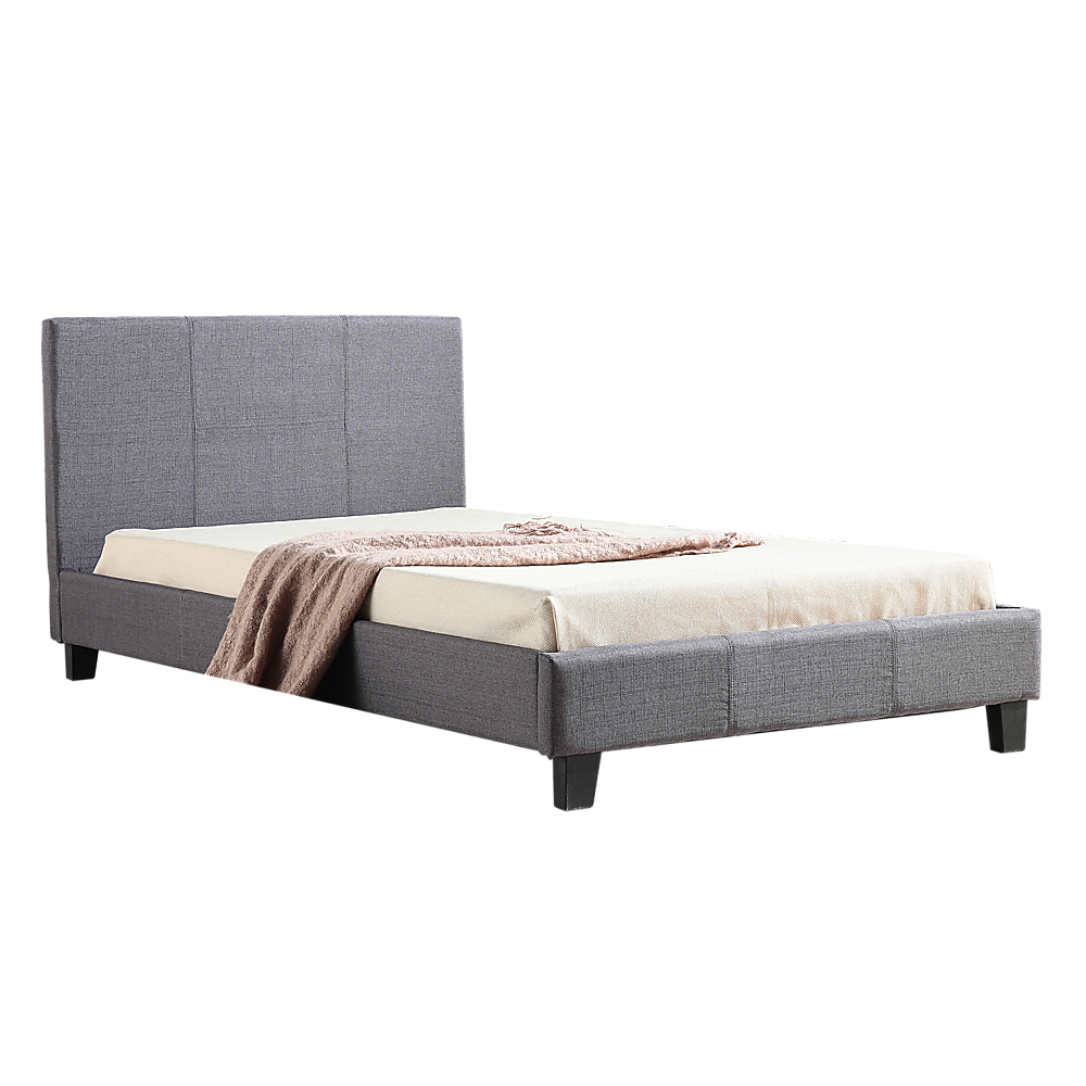 Out of Stock! King Single Bed Frame Linen Fabric Grey