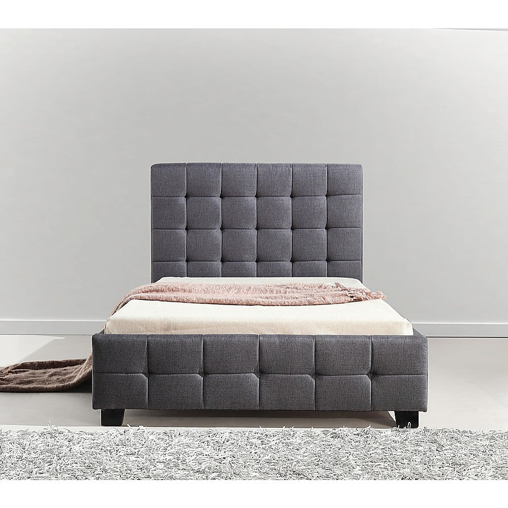Out of Stock! King Single Linen Fabric Deluxe Bed Frame Grey