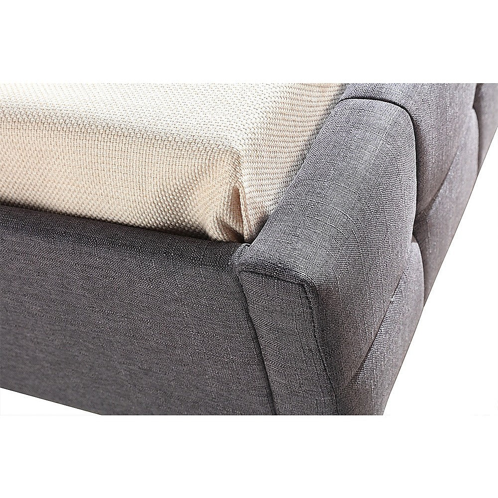 Out of Stock! King Single Linen Fabric Deluxe Bed Frame Grey