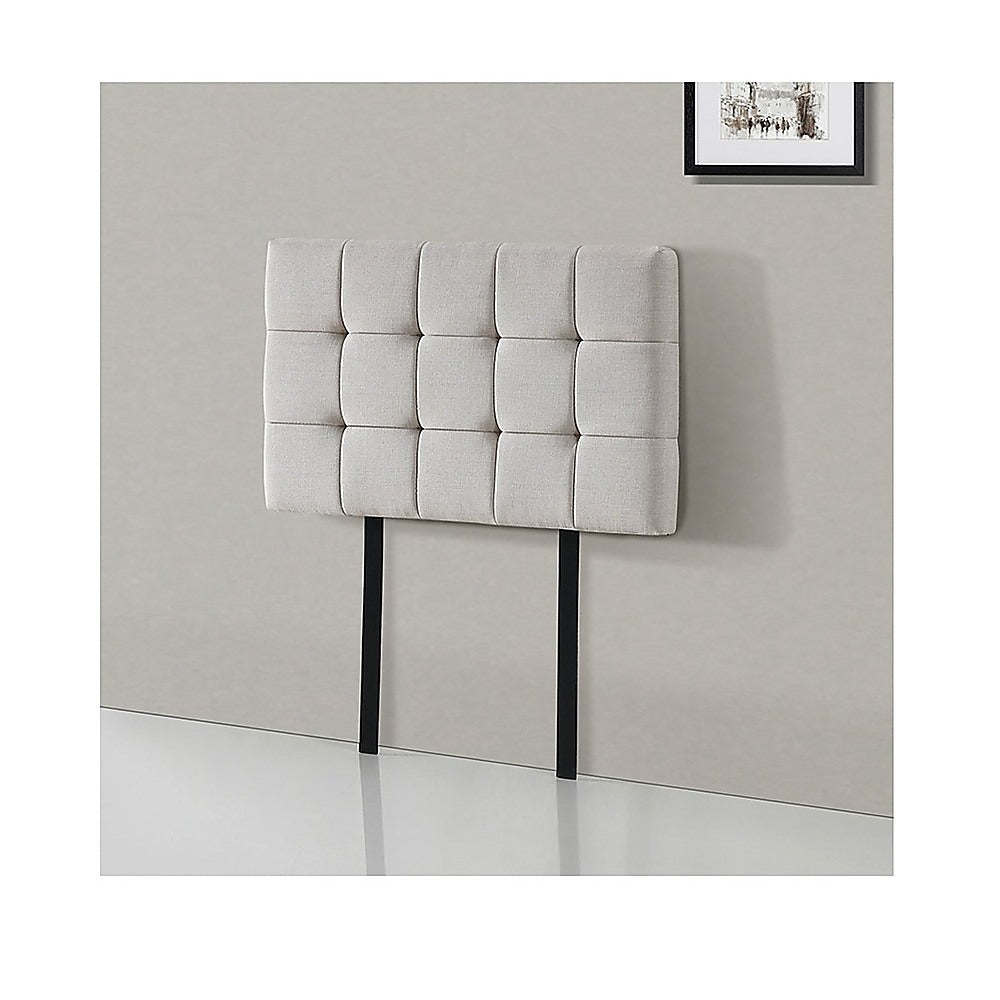 Out of Stock! Single Size Linen Fabric Deluxe Headboard - Beige