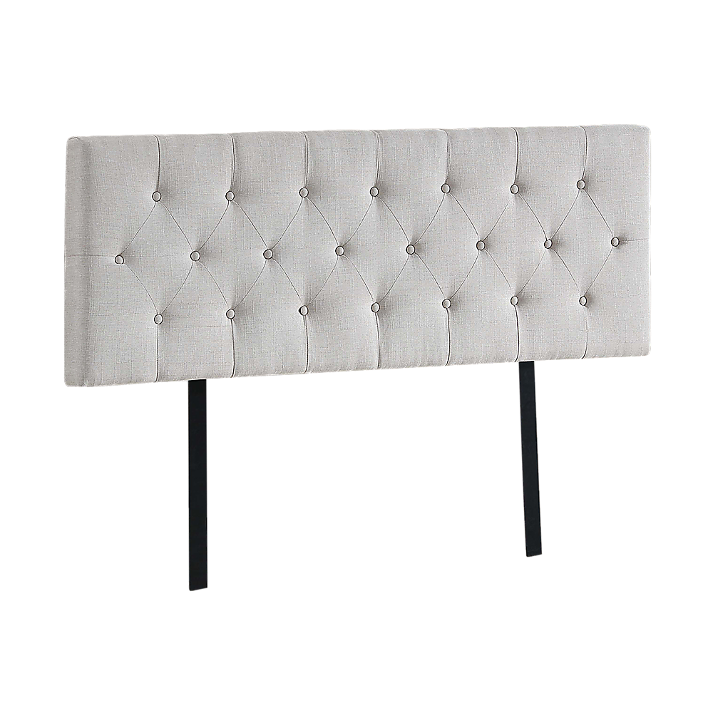 Out of Stock! Linen Fabric Queen Bed Deluxe Headboard Bedhead - Beige