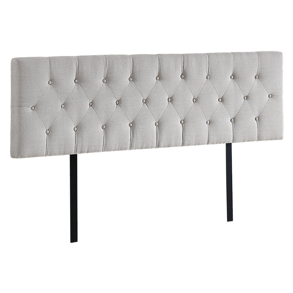 Out of Stock! King Size Deluxe Headboard Bedhead Linen Fabric - Beige
