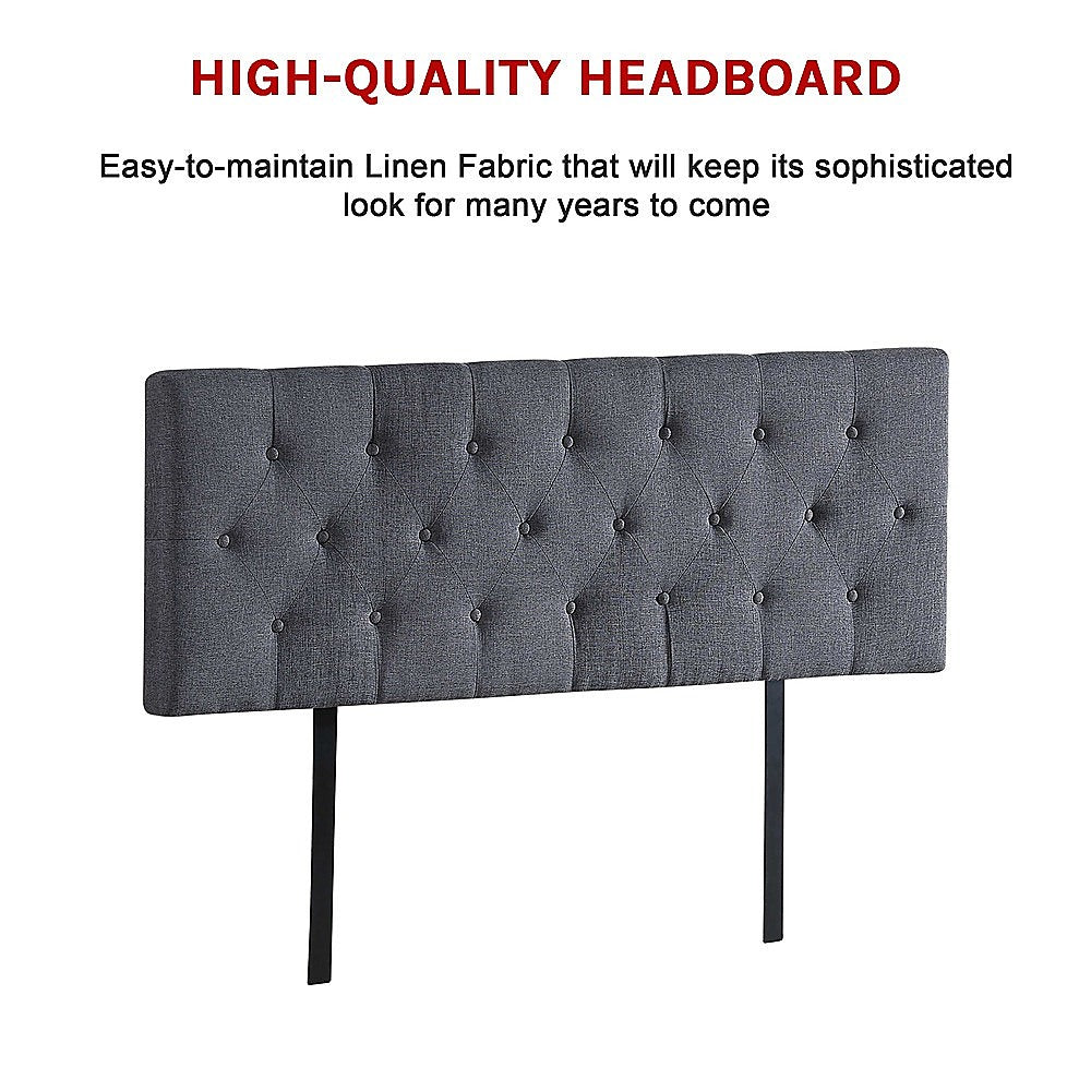 Out of Stock! Queen Bed Deluxe Headboard/Bedhead - Grey