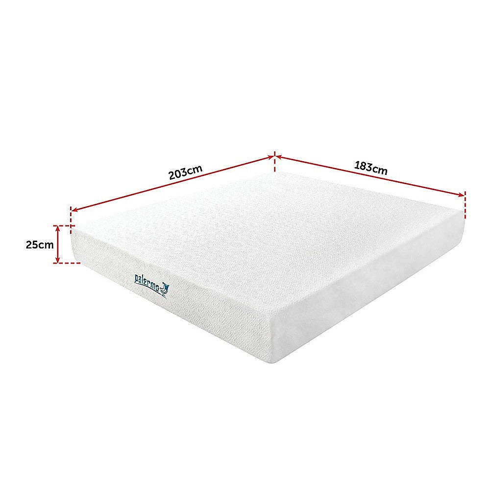 Out of Stock! King Size 25cm Thick Palermo Gel Memory Foam Dual-Layered - CertiPUR-US CertifiedMattress -