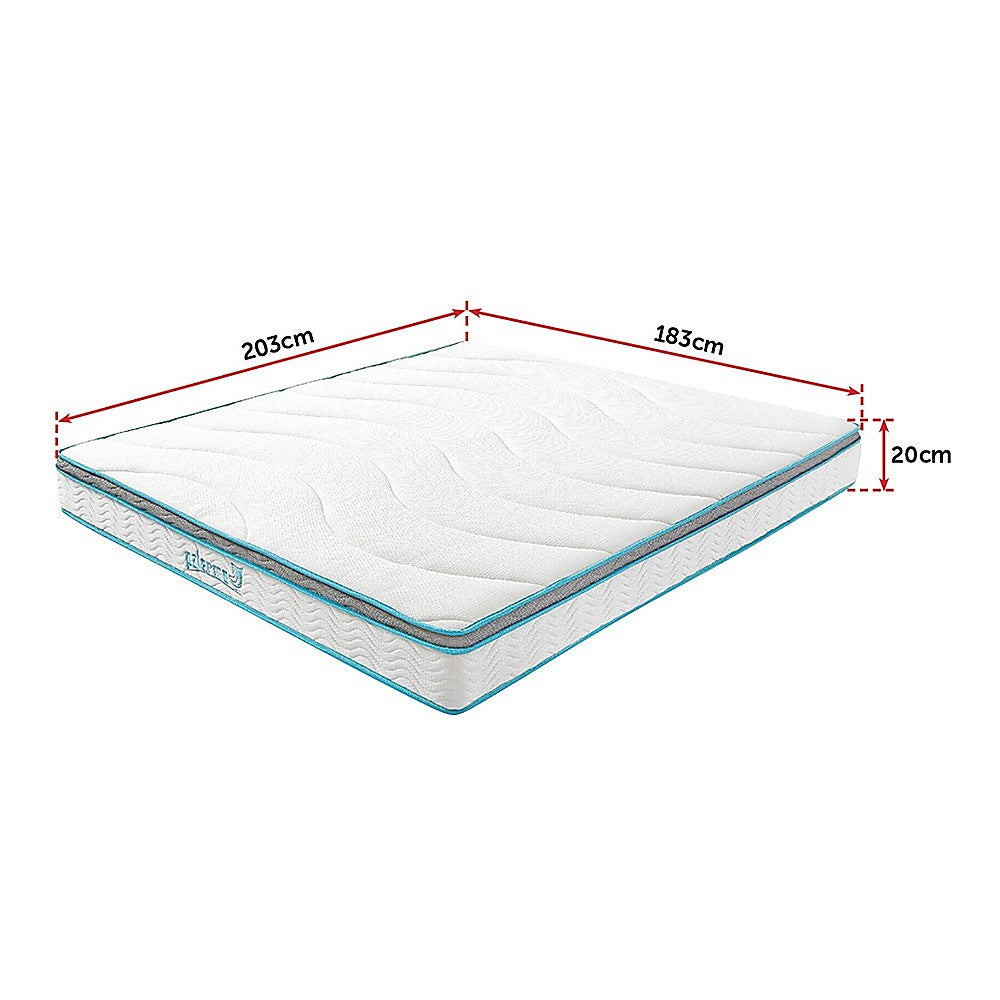 Out of Stock! King Size 20cm Thick Palermo Memory Foam and Innerspring Hybrid Mattress