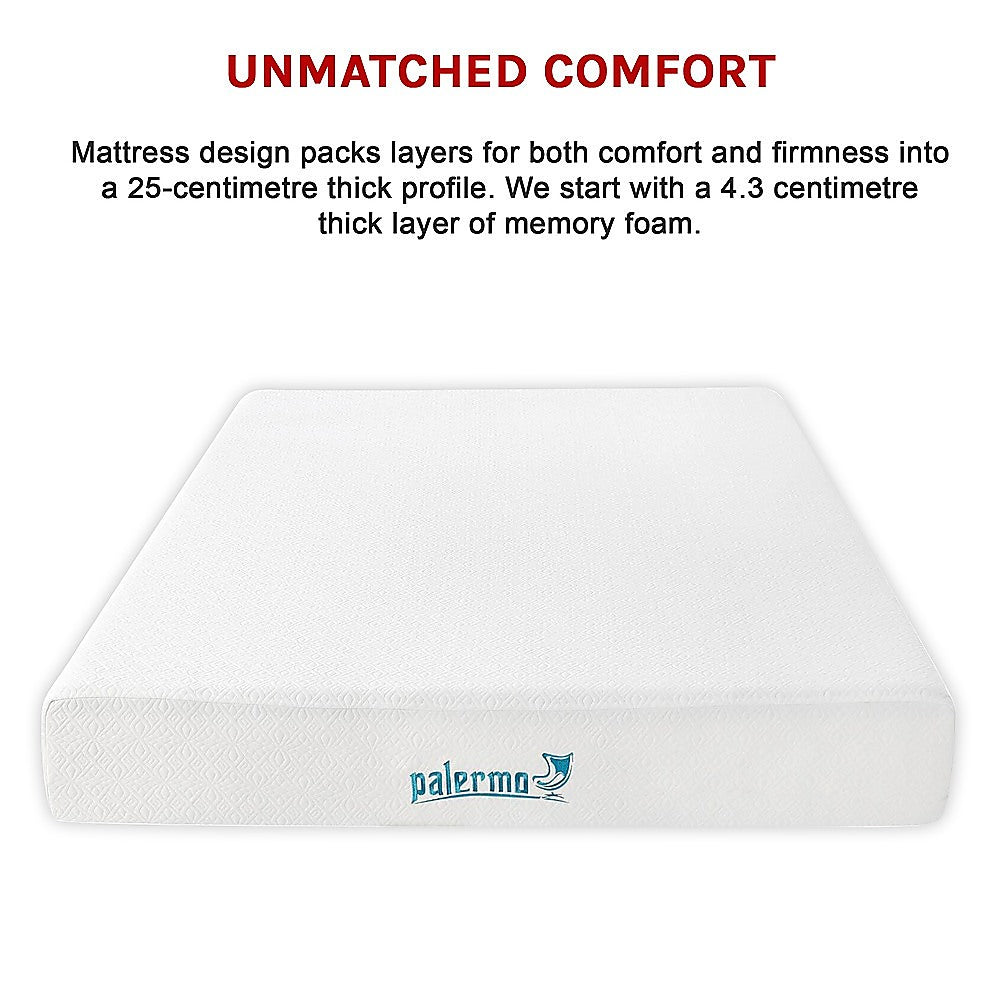 Out of Stock! Queen Size 25cm Thick Dual-Layered - CertiPUR-US Certified Palermo Gel Memory Foam Mattress