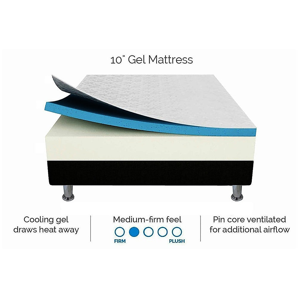 Out of Stock! Double Size 25cm Thick Palermo Gel Memory Foam Mattress - Dual-Layered - CertiPUR-US Certified