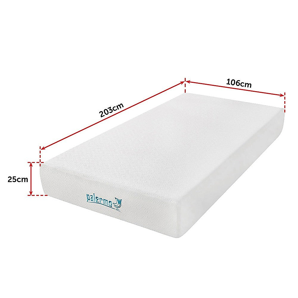 Out of Stock! King Single Size 25cm Thick Palermo Gel Memory Foam Mattress - Dual-Layered - CertiPUR-US Certified
