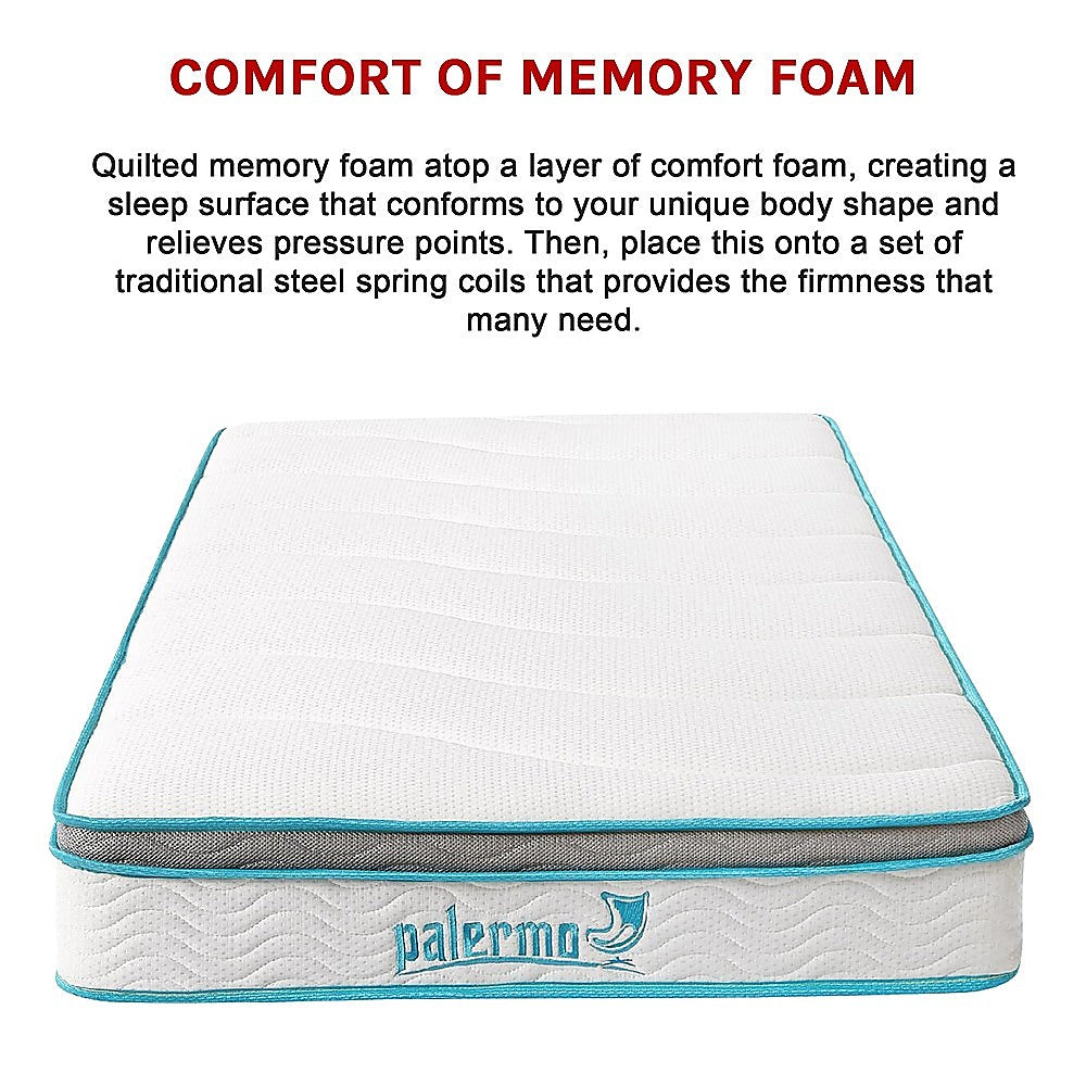 Out of Stock! King Single Size 20cm thick Palermo Memory Foam and Innerspring Hybrid Mattress