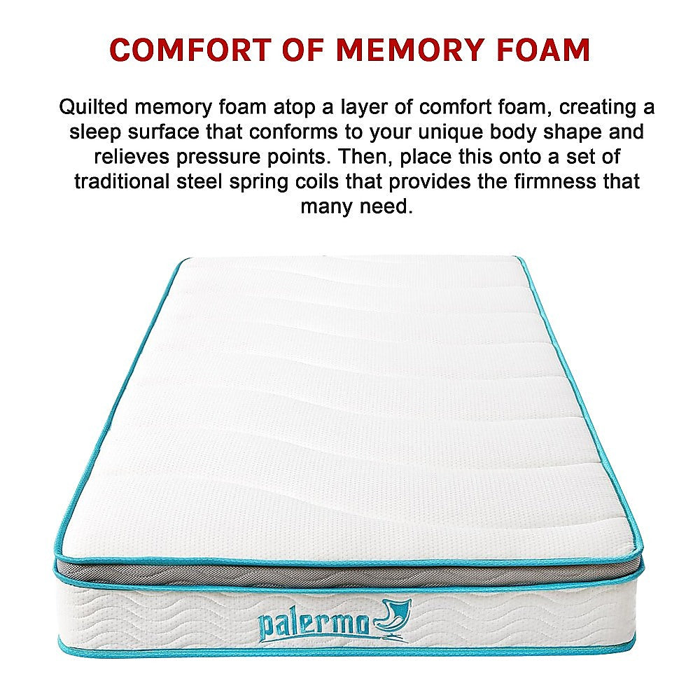 Out of Stock! Single Size 20cm Thick Palermo Memory Foam and Innerspring Hybrid Mattress