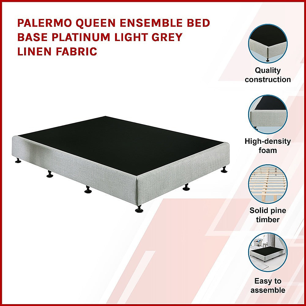 Out of Stock! Queen Size Bed Base - Light Grey