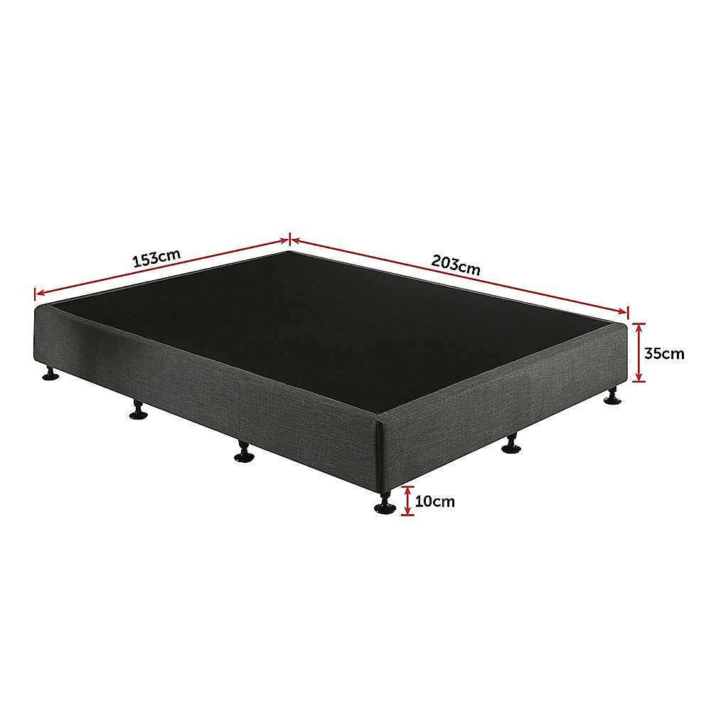 Out of Stock! Queen Size Bed Base Platinum Graphite Linen Fabric