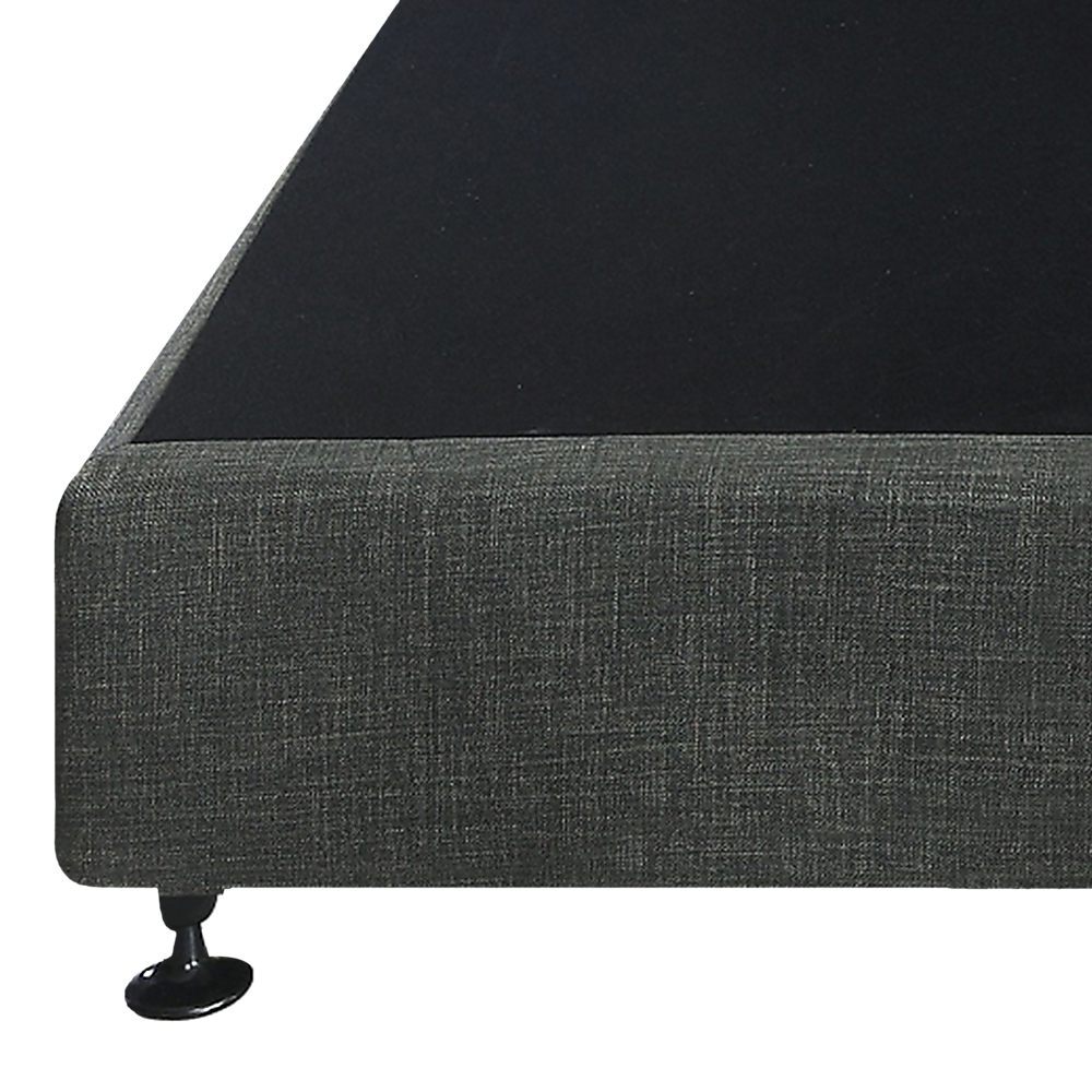 Out of Stock! Queen Size Bed Base Platinum Graphite Linen Fabric